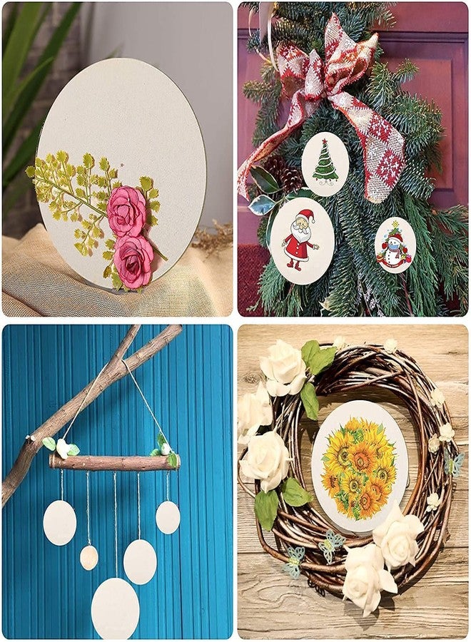 MAYUMI Canvas 6 Pieces Round MDF Boards for Art and Craft, MDF Sheets for Craft Work, DIY MDF Cutouts (8in X 8in) - Image 5